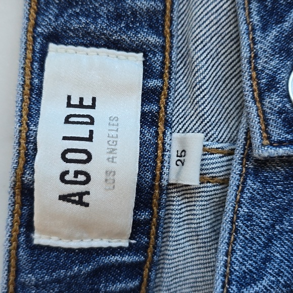 AGOLDE Toni midrise straight jeans in dime color size 25 - Picture 10 of 15